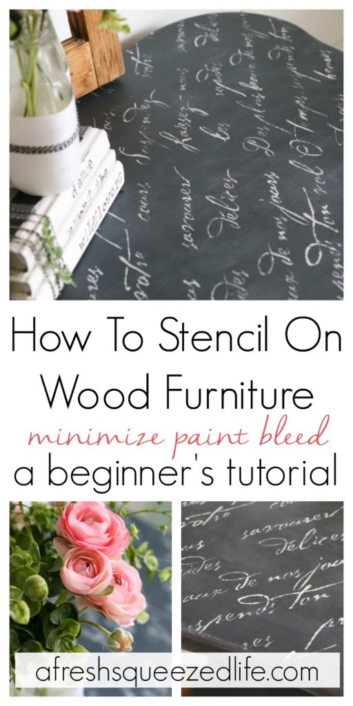 HOW TO STENCIL ON WOOD WITHOUT BLEEDING - A Fresh-Squeezed Life
